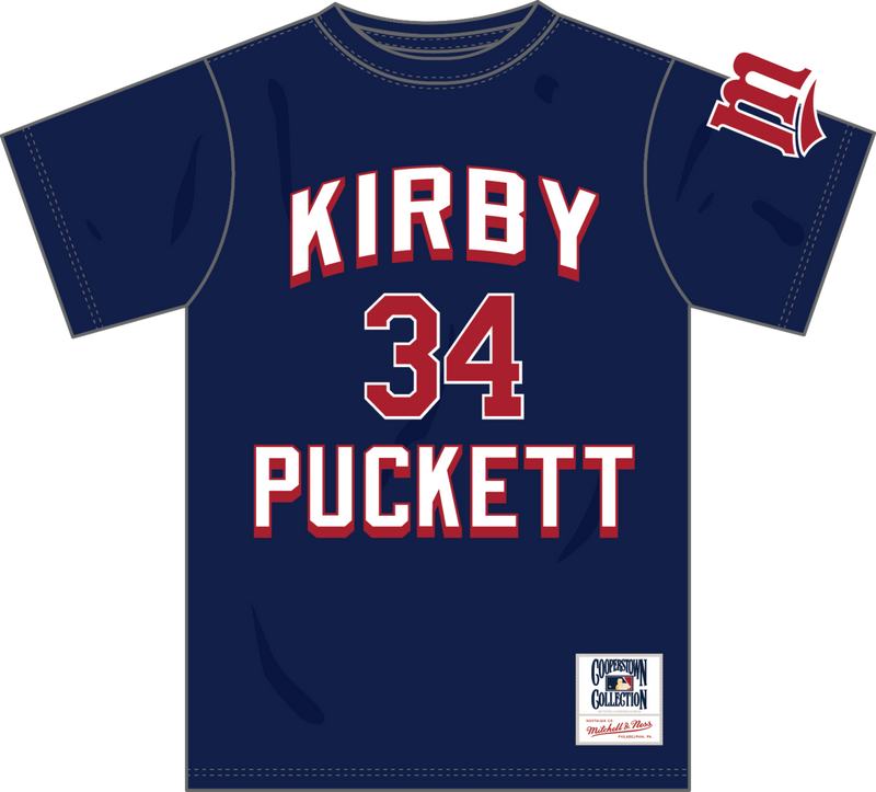 Mitchell & Ness Kirby Puckett Minnesota Twins Navy Player Collection Premium T-Shirt