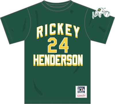 Mitchell & Ness Rickey Henderson Oakland Athletics Green Player Collection Premium T-Shirt