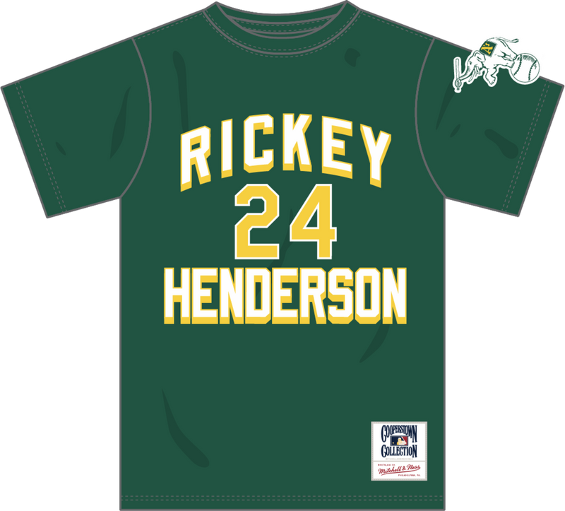 Mitchell & Ness Rickey Henderson Oakland Athletics Green Player Collection Premium T-Shirt