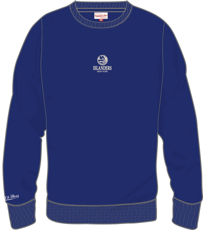 Mitchell & Ness New York Islanders Royal Core Essentials Fleece Crew Sweatshirt