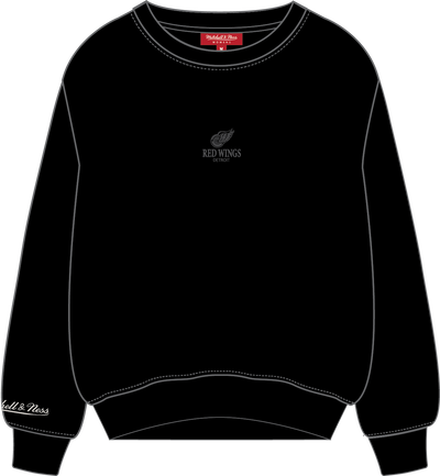 Mitchell & Ness Women's Detroit Red Wings Black Core Essentials Lightweight Crew Sweatshirt