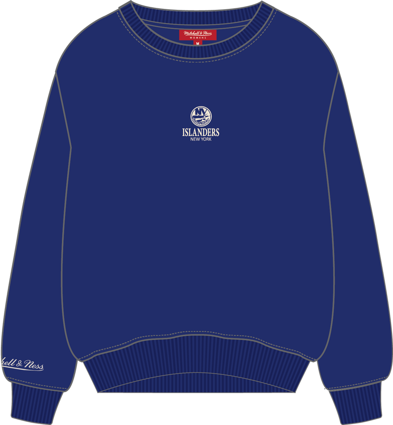 Mitchell & Ness Women's New York Islanders Royal Core Essentials Lightweight Crew Sweatshirt