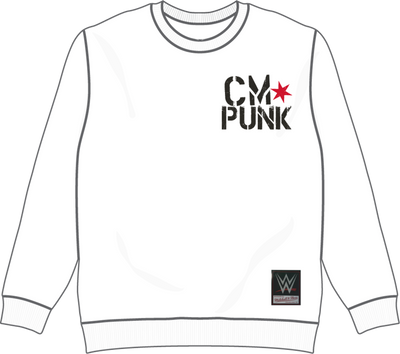 Mitchell & Ness Cm Punk WrestleMania White Crew Sweatshirt