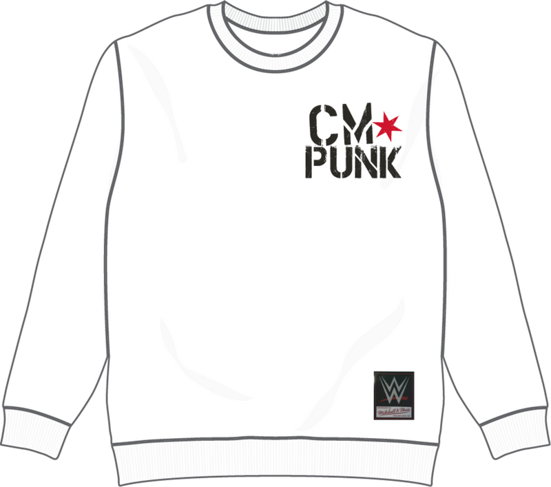 Mitchell & Ness Cm Punk WrestleMania White Crew Sweatshirt