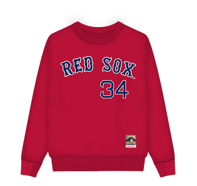 Mitchell & Ness David Ortiz Boston Red Sox Red N&n Crewneck Sweatshirt