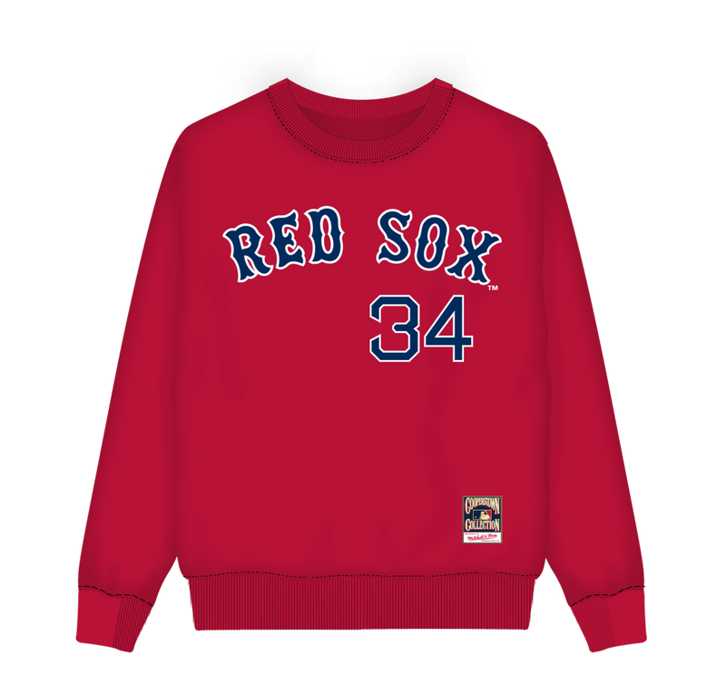 Mitchell & Ness David Ortiz Boston Red Sox Red N&n Crewneck Sweatshirt