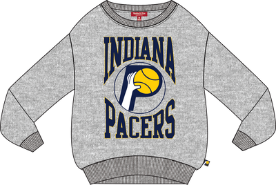 Mitchell & Ness Women's Indiana Pacers Grey Heather Logo Lightweight Crew Sweatshirt 3.0