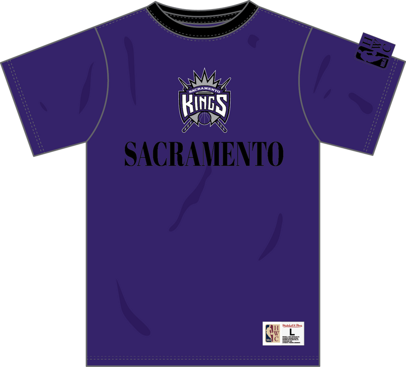 Mitchell & Ness Sacramento Kings Purple Vintage Logo Team OG 3.0 T-Shirt
