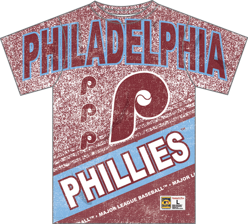 Mitchell & Ness Philadelphia Phillies Multi Vintage Logo Playmaker Sublimated T-Shirt