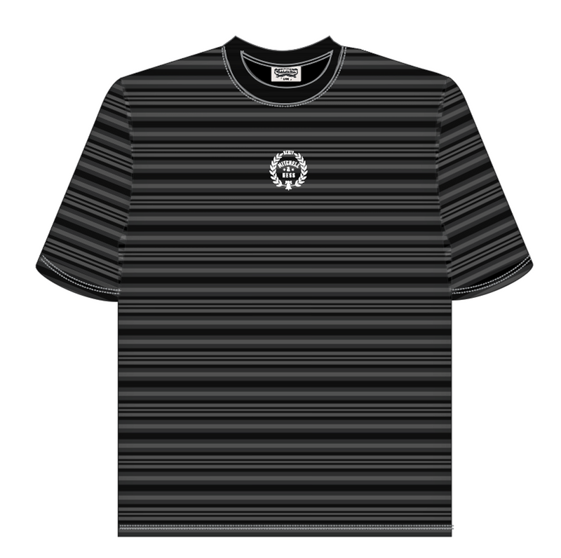 Mitchell & Ness Black M&N Striped Oversized T-Shirt