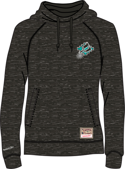 Mitchell & Ness Women's San Antonio Spurs Black Funnel Neck Fleece 2.0
