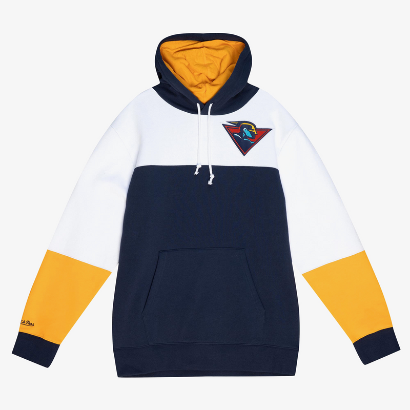 Mitchell & Ness Golden State Warriors Navy/White Fusion Fleece 2.0