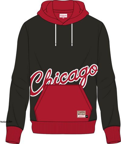 Mitchell & Ness Chicago Bulls Black Big Face Hoodie 5.0