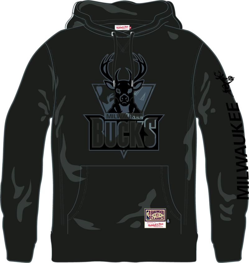 Mitchell & Ness Milwaukee Bucks Ghost Black Camo Hoodie