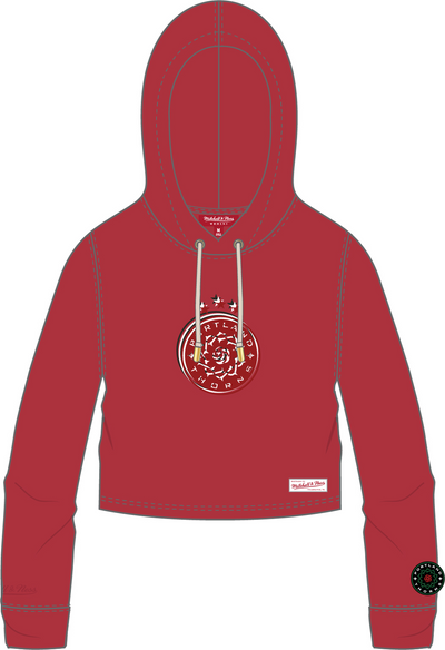 Mitchell & Ness Women's Portland Thorns FC Red Golden Hour Glaze Crop Hoodie