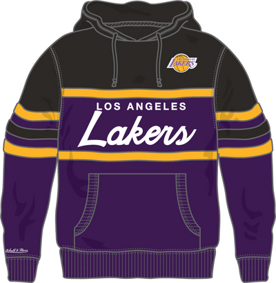 Mitchell & Ness Los Angeles Lakers Purple/Black Head Coach Hoodie