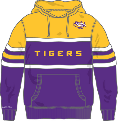 Mitchell & Ness Louisiana State University Purple/Gold Head Coach Hoodie LSU