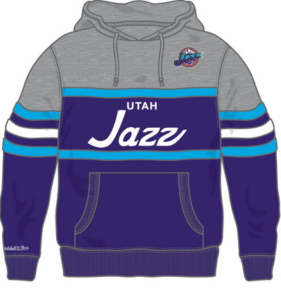 Mitchell & Ness Utah Jazz Purple/Grey Head Coach Hoodie