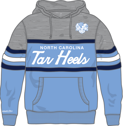 Mitchell & Ness University of North Carolina Light Blue/Grey Head Coach Hoodie