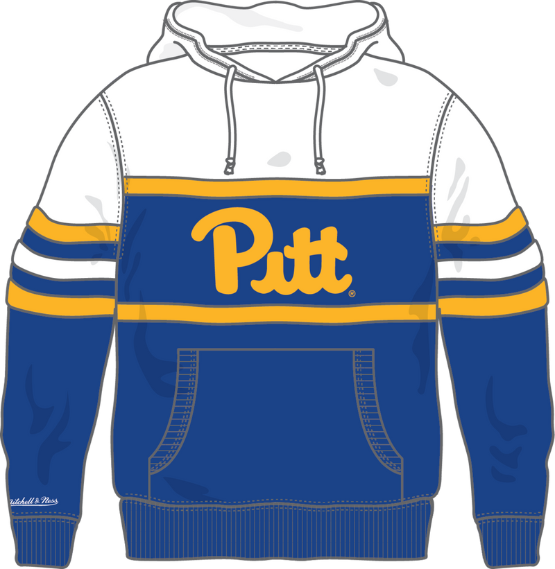 Mitchell & Ness University of Pittsburgh Panthers Royal/White Head Coach Hoodie