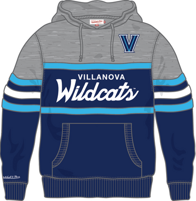 Mitchell & Ness Villanova University Navy/Grey Head Coach Hoodie
