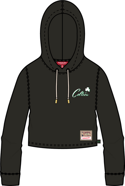 Mitchell & Ness Women's Boston Celtics Black Crop Hoodie