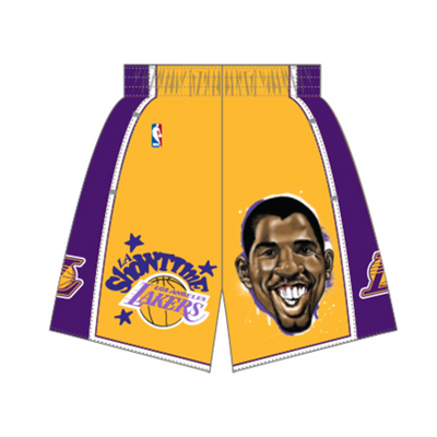 Mitchell & Ness Magic Johnson Magic Johnson Los Angeles Lakers Gold/Purple LA Showtime Shorts