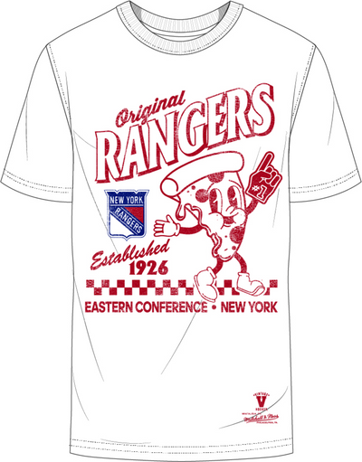Mitchell & Ness New York Rangers White Ranger Pizza T-Shirt