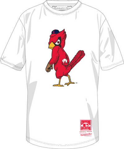 Mitchell & Ness St. Louis Cardinals White Basic Logo 1 T-Shirt