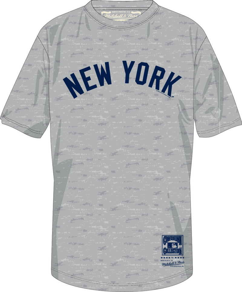 Mitchell & Ness New York Yankees Grey Heather Wordmark 1 T-Shirt