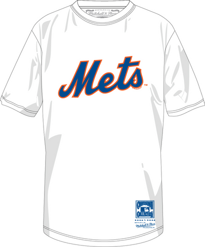 Mitchell & Ness New York Mets White Wordmark 2 T-Shirt