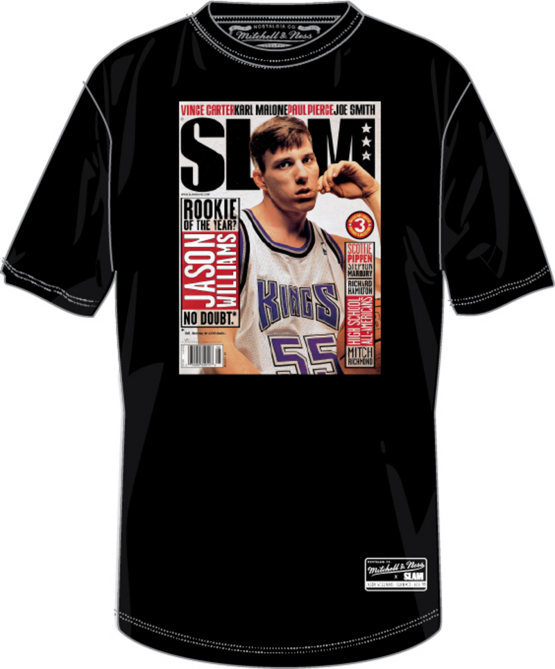 Mitchell & Ness Jason Williams Sacramento Kings Black Slam Cover T-Shirt
