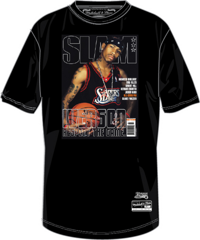 Allen Iverson Philadelphia 76ers Mitchell & Ness SLAM Gradient T-Shirt - Black