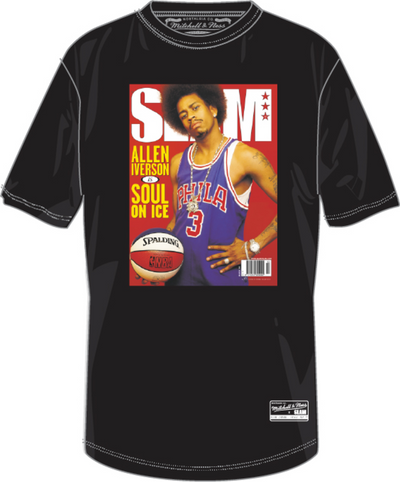 Allen Iverson Philadelphia 76ers Mitchell & Ness SLAM Gradient T-Shirt - Black