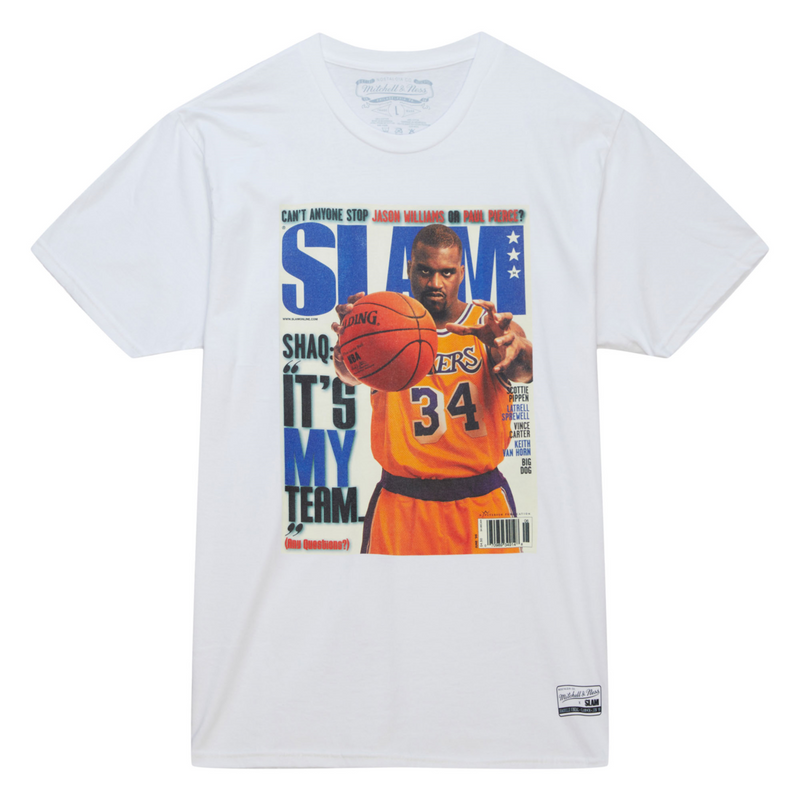 Shaquille O'Neal Los Angeles Lakers Mitchell & Ness SLAM Gradient T-Shirt - White