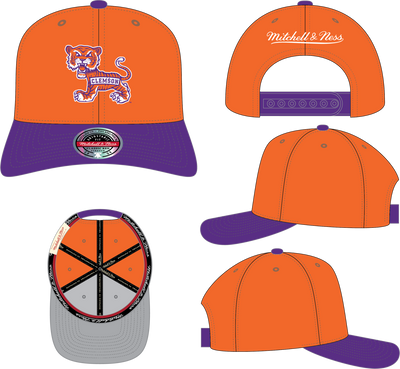 Mitchell & Ness Clemson Tigers Orange/Purple Team Color Stretch Snapback Hat