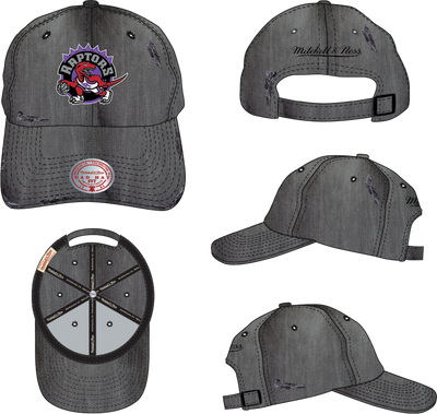 Mitchell & Ness Toronto Raptors Black Hardwood Classics Ggpa Strapback Hat