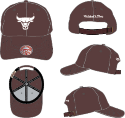 Mitchell & Ness Chicago Bulls Dark Purple Fashion Basic Strapback Hat
