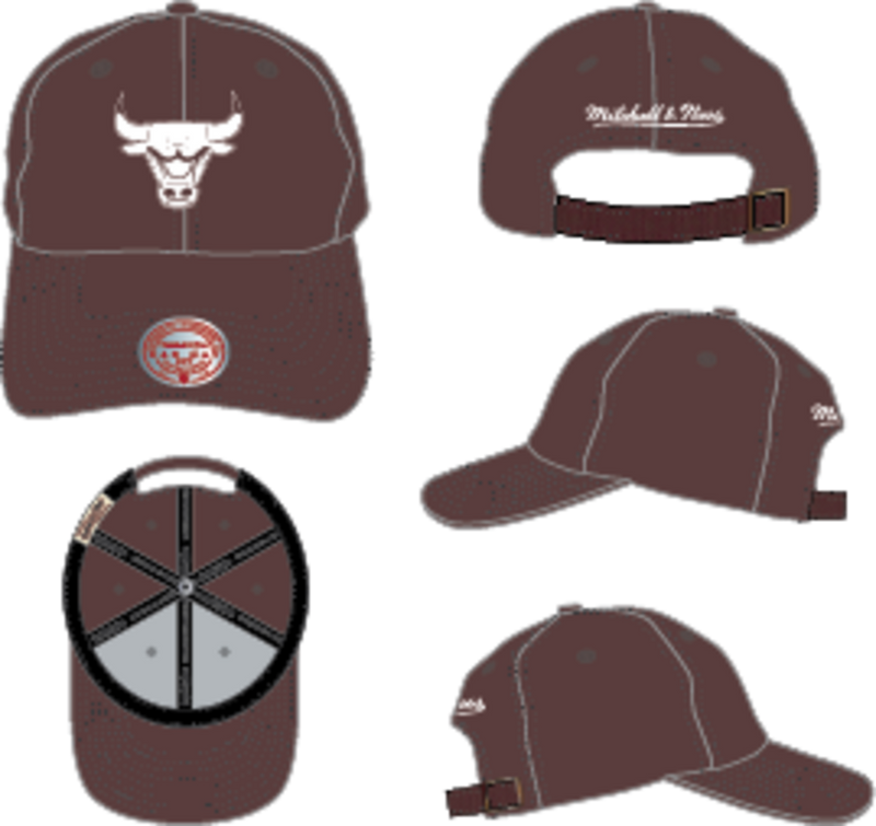 Mitchell & Ness Chicago Bulls Dark Purple Fashion Basic Strapback Hat