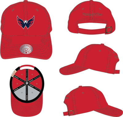 Mitchell & Ness Washington Capitals Red Team Dad Hat