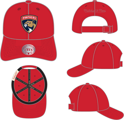 Mitchell & Ness Florida Panthers 1904 Red Strapback Hat