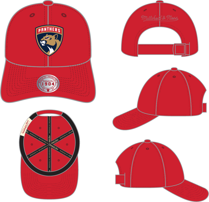 Mitchell & Ness Florida Panthers 1904 Red Strapback Hat