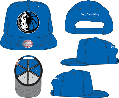 Mitchell & Ness Dallas Mavericks Blue Team Ground 2.0 Snapback Hat