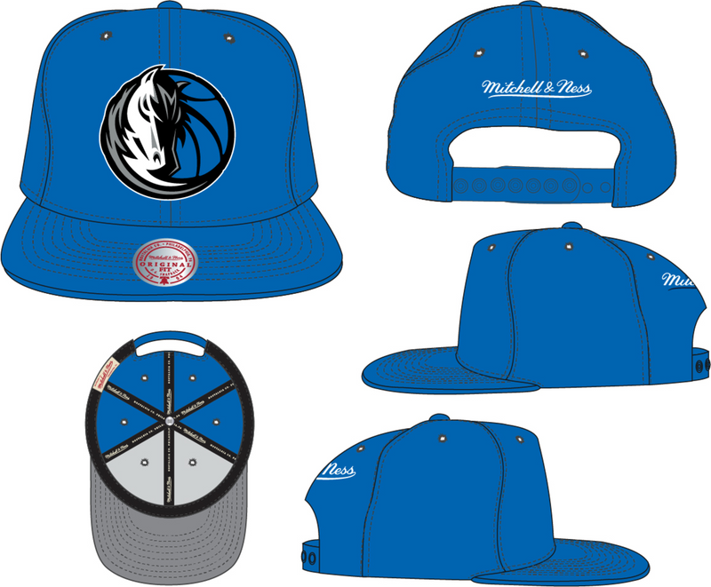 Mitchell & Ness Dallas Mavericks Blue Team Ground 2.0 Snapback Hat