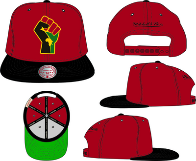 Mitchell & Ness HBCU Red/Black Team 2 Tone 2.0 Snapback Hat