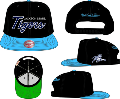 Mitchell & Ness Jackson State University Black Team Script 2.0 Snapback Hat