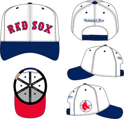 Mitchell & Ness Boston Red Sox White Cooperstown Evergreen Pro Snapback Hat