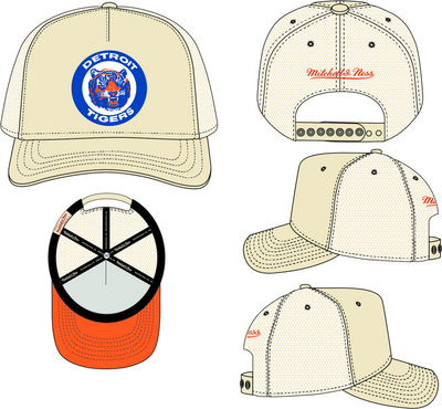 Mitchell & Ness Detroit Tigers Off White Cooperstown Evergreen Trucker Hat