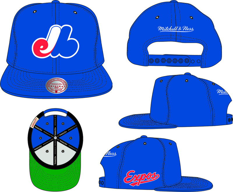 Mitchell & Ness Montreal Expos Blue Cooperstown Evergreen Snapback Hat