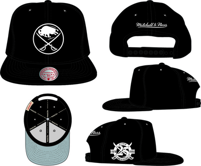 Mitchell & Ness Buffalo Sabres Black Panda Pro Snapback Hat